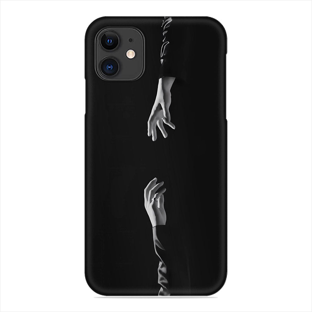 Reaching Hands Phone Case - Black & White Art Design