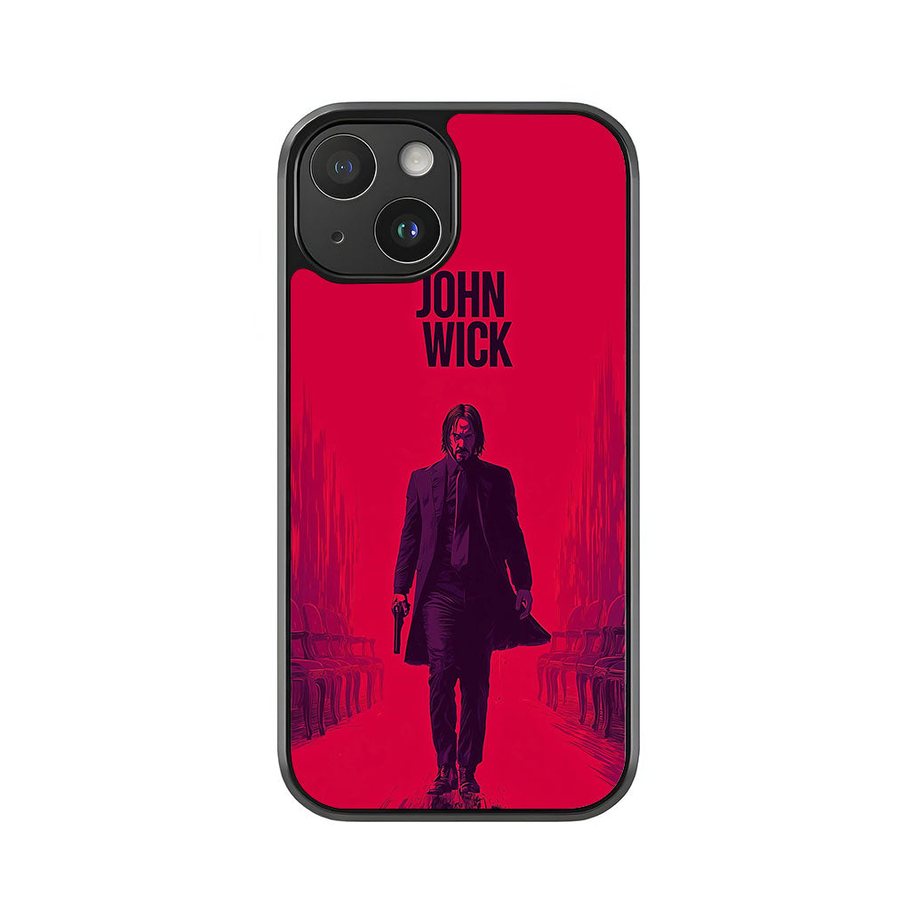 John Wick Phone Case - Pink Movie Poster Design Metal Case