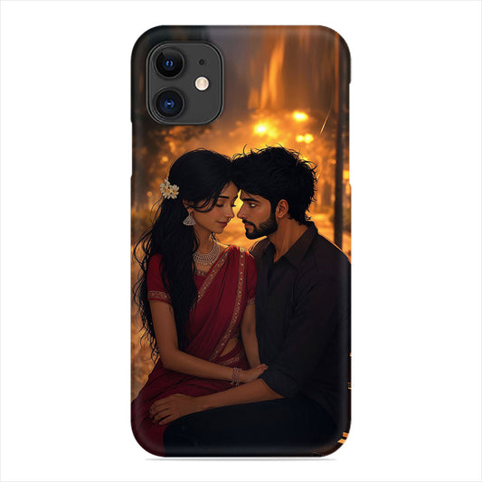 Romantic Couple Phone Case - Golden Hour Portrait Design