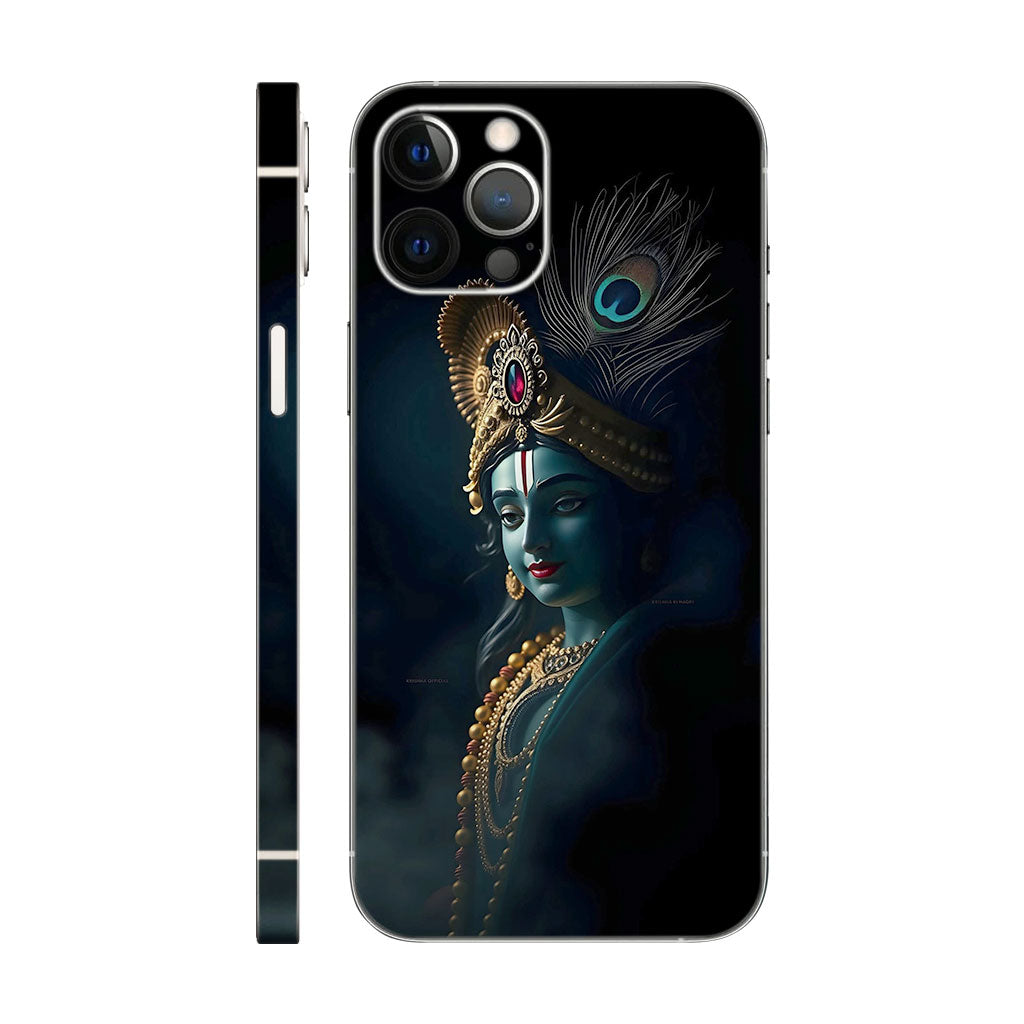 Lord Krishna Phone Case - Peacock Feather Spiritual Design 6D Skin