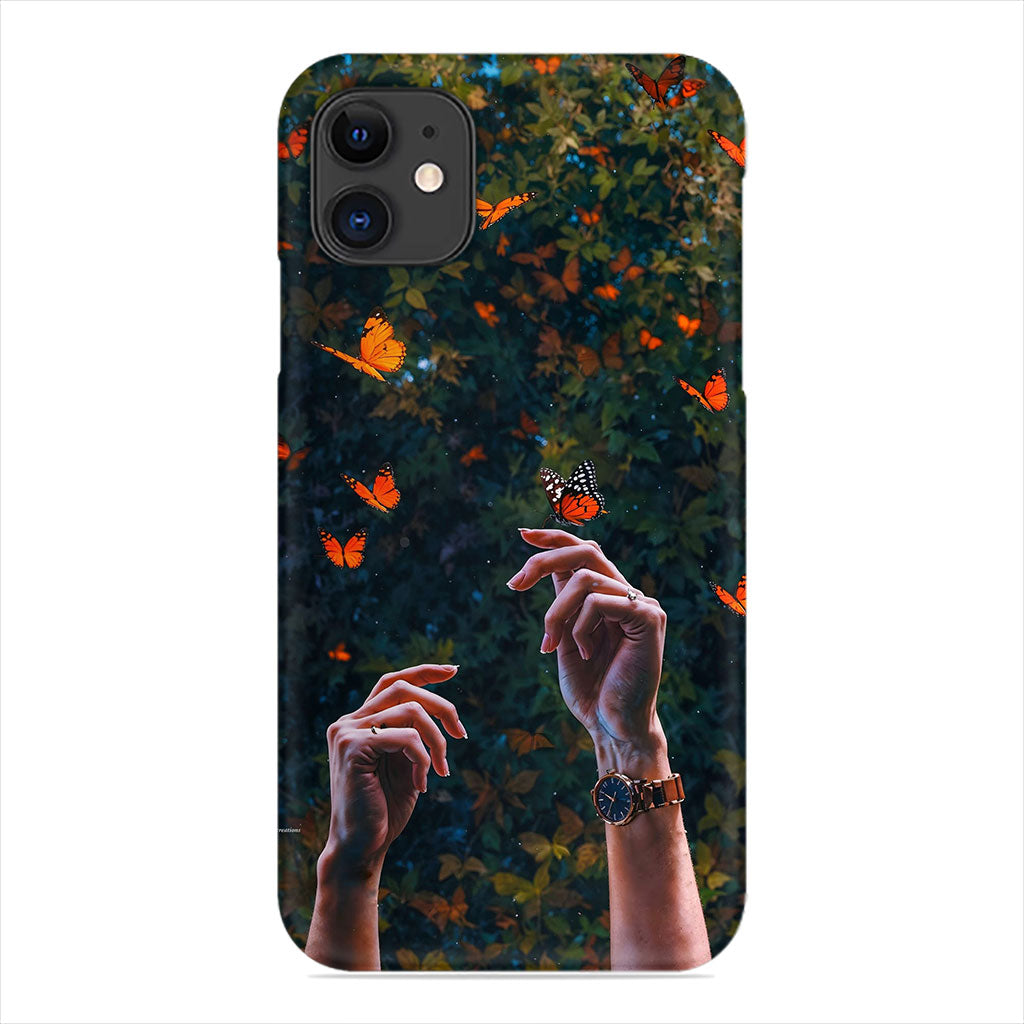 Butterfly Hands Phone Case - Natural Art Design