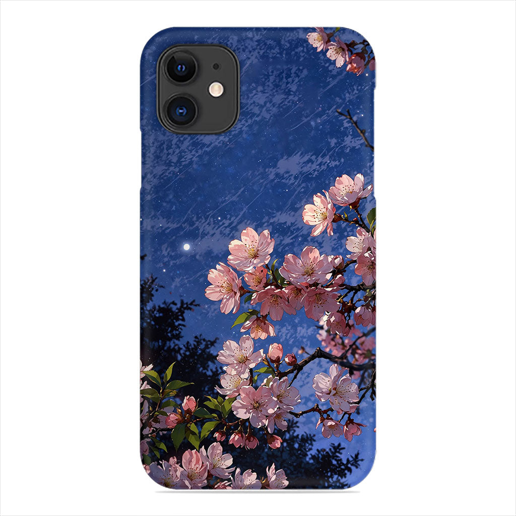 Sakura Cherry Blossom Phone Case - Starry Night Design