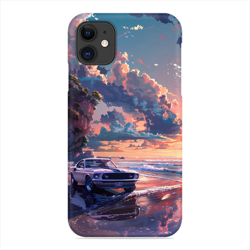 Classic Mustang Phone Case - Sunset Beach Design