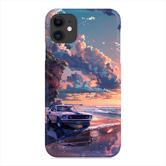 Classic Mustang Phone Case - Sunset Beach Design