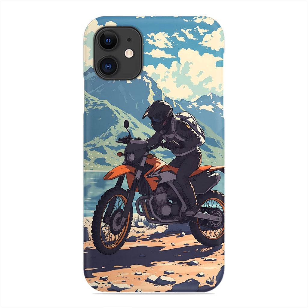 Dirt Bike Phone Case - Mountain Scenic Design