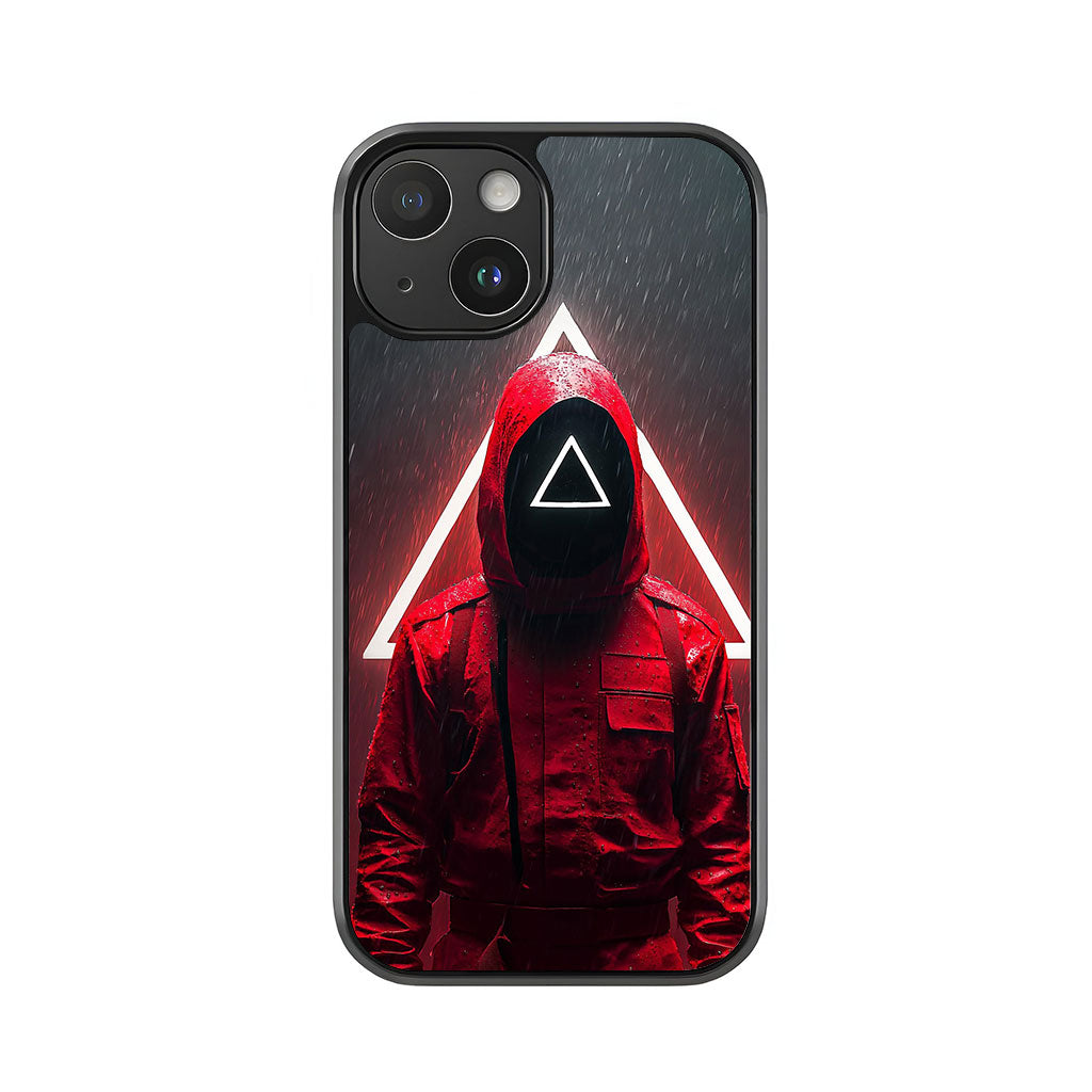 Squid Game Guard Phone Case - Triangle Symbol Design Metal Case