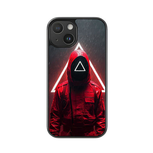 Squid Game Guard Phone Case - Triangle Symbol Design Metal Case