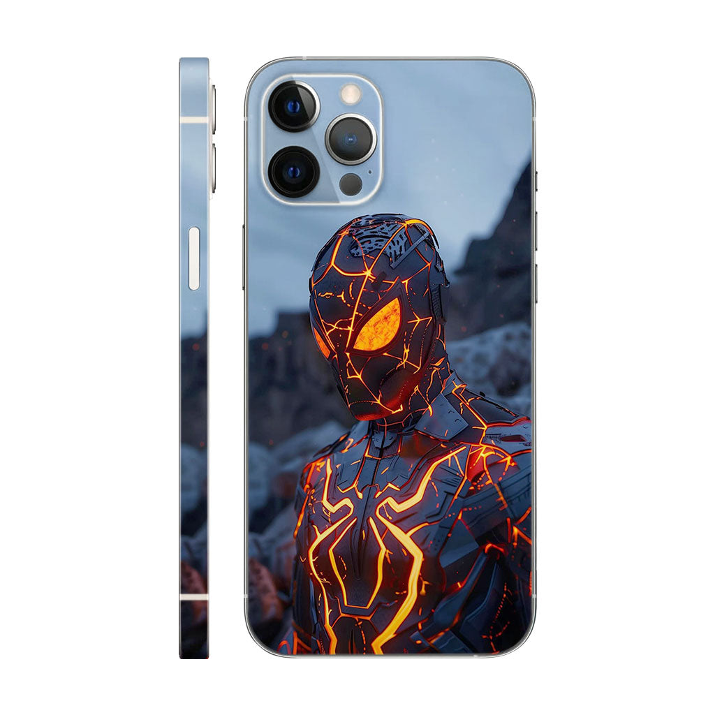 Armored Spider-Man Phone Case - Volcanic Lava Suit Design 6D Skin