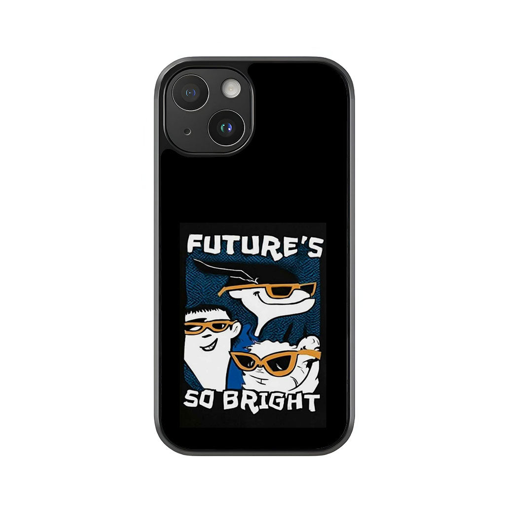 Future's So Bright Phone Case - Sharks with Sunglasses Design Metal Case