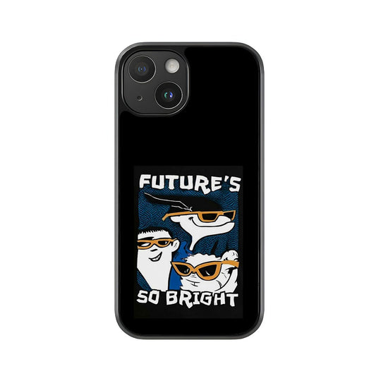 Future's So Bright Phone Case - Sharks with Sunglasses Design Metal Case