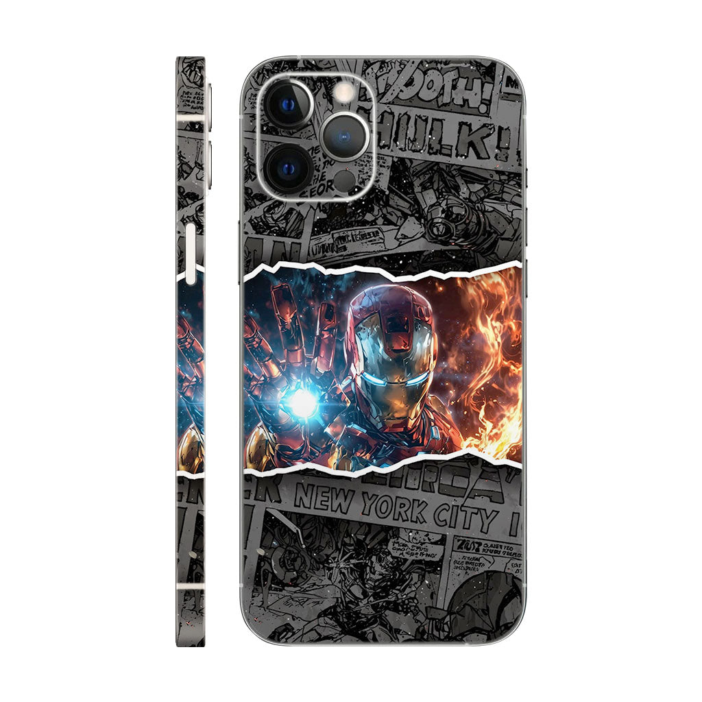 Iron Man Comic Book Phone Case - Hero Collage Design 6D Skin