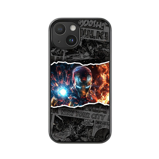 Iron Man Comic Book Phone Case - Hero Collage Design Metal Case
