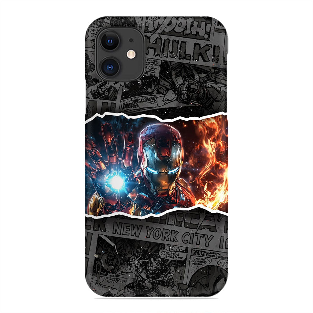 Iron Man Comic Book Phone Case - Hero Collage Design
