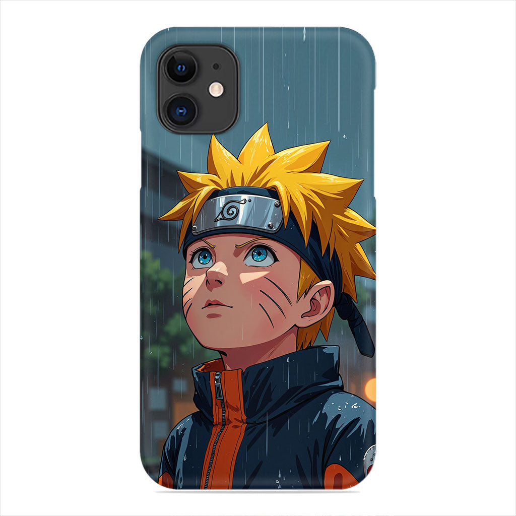 Young Naruto Phone Case - Rainy Day Anime Design