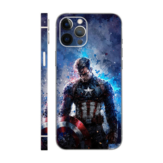 Captain America Phone Case - Watercolor Splatter Art Design 6D Skin