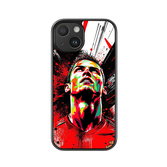 Cristiano Ronaldo Phone Case - Graffiti Style Portrait Design Metal Case