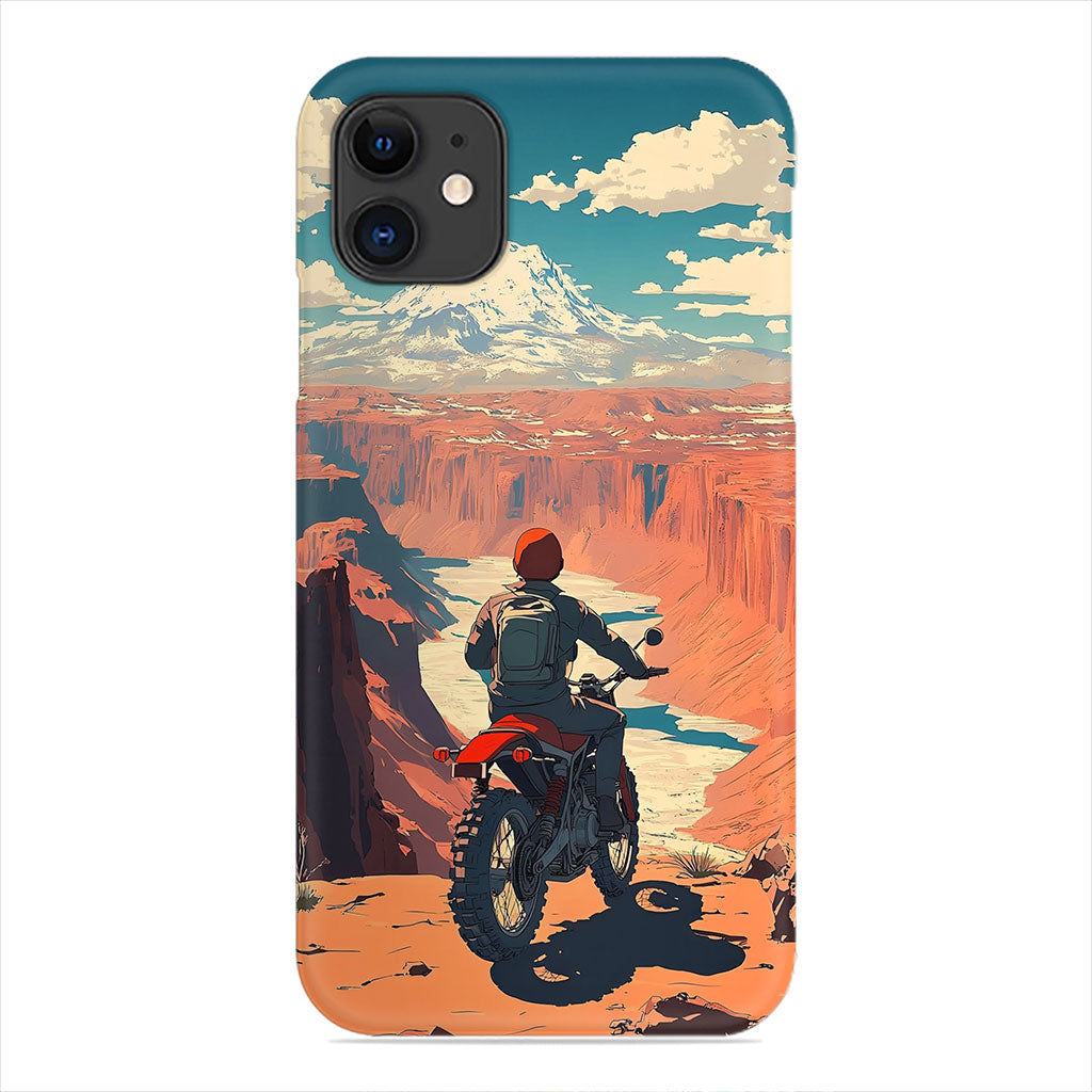 Mountain & Canyon Phone Case - Dirt Bike Adventure Design