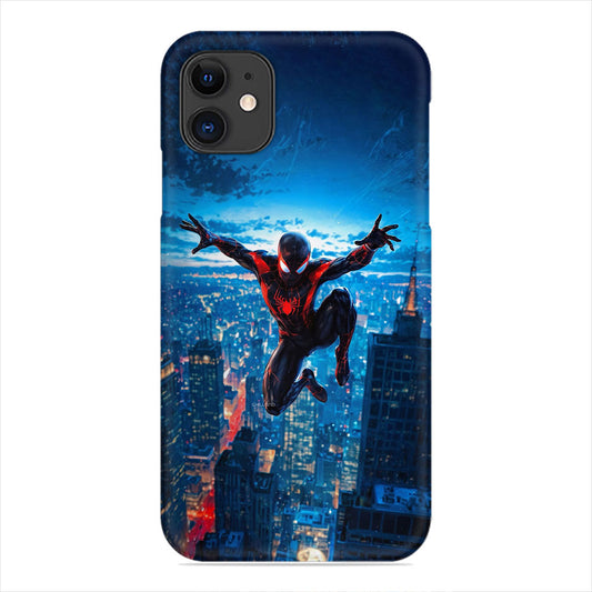 Miles Morales Spider-Man Phone Case - City Skyline Design
