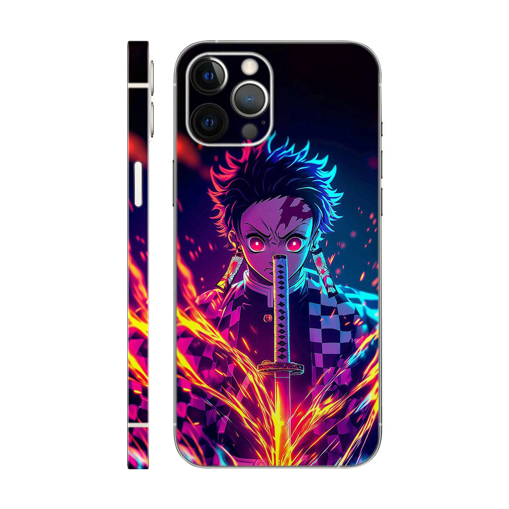 Tanjiro Demon Slayer Phone Case - Neon Blade Art Design 6D Skin