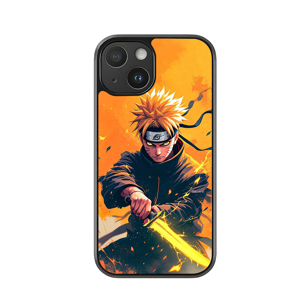 Naruto Phone Case - Glowing Katana Design Metal Case
