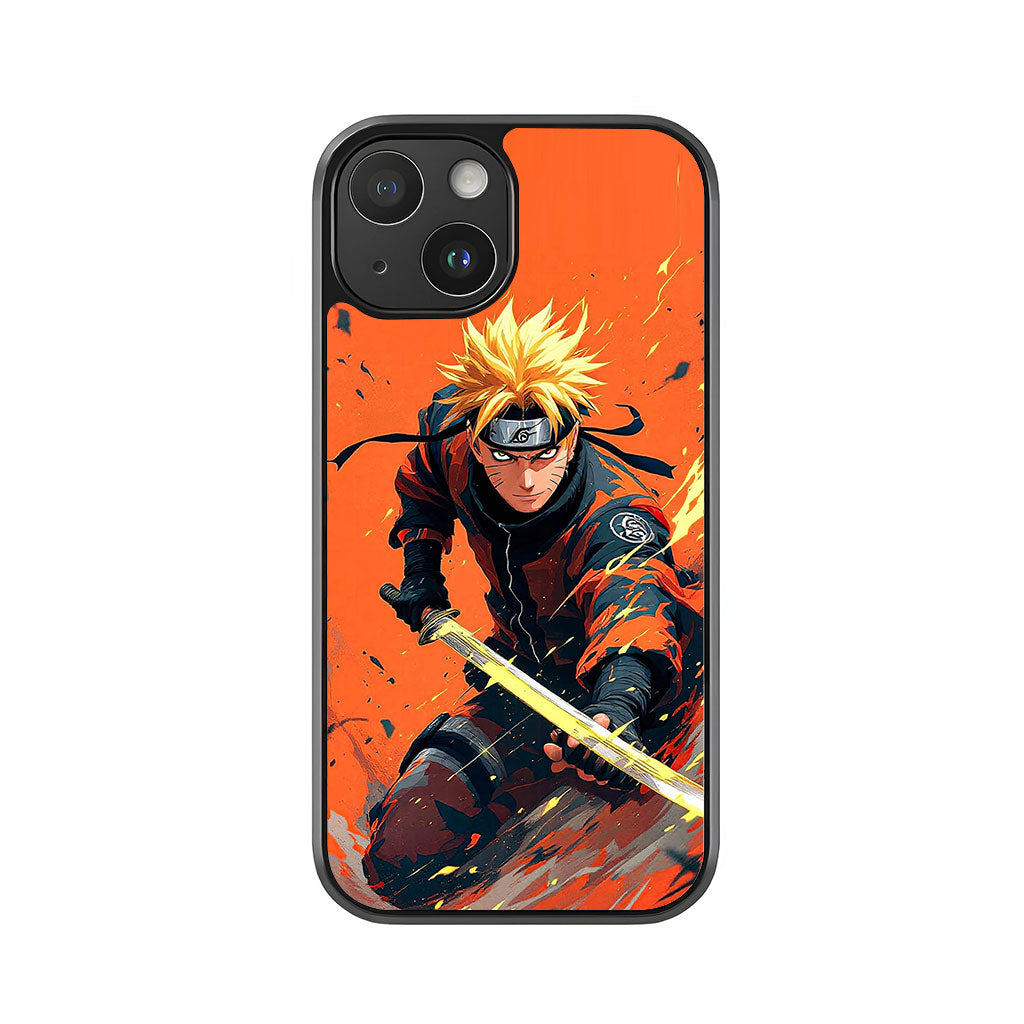 Naruto Phone Case - Glowing Katana Art Design Metal Case