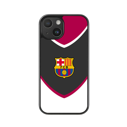FC Barcelona Phone Case - Team Crest V-Shape Design Metal Case