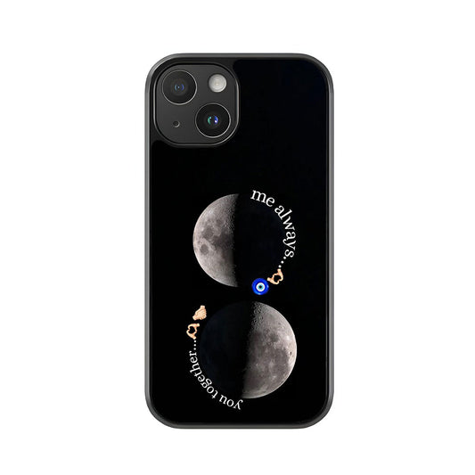 Moon Phase Phone Case - Evil Eye & Quote Design Metal Case