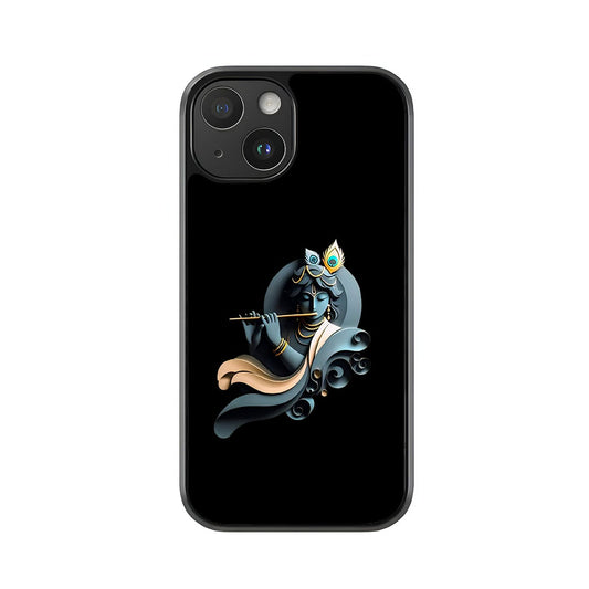 Lord Krishna Phone Case - Modern Abstract Art Design Metal Case
