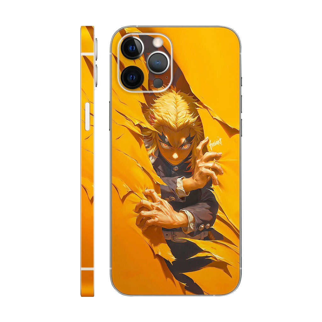 Rengoku Demon Slayer Phone Case - Breaking Through Art Design 6D Skin