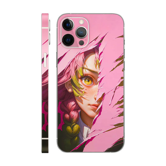 Mitsuri Demon Slayer Phone Case - Pink Crack Art Design 6D Skin