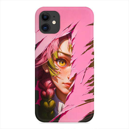 Mitsuri Demon Slayer Phone Case - Pink Crack Art Design
