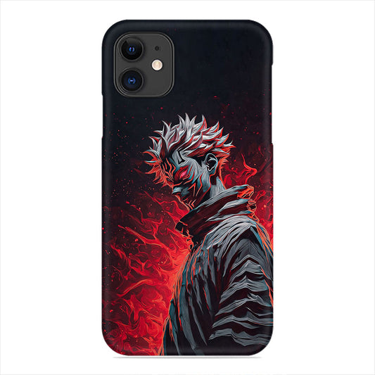 Ryomen Sukuna Phone Case - Fiery Aura Art Design
