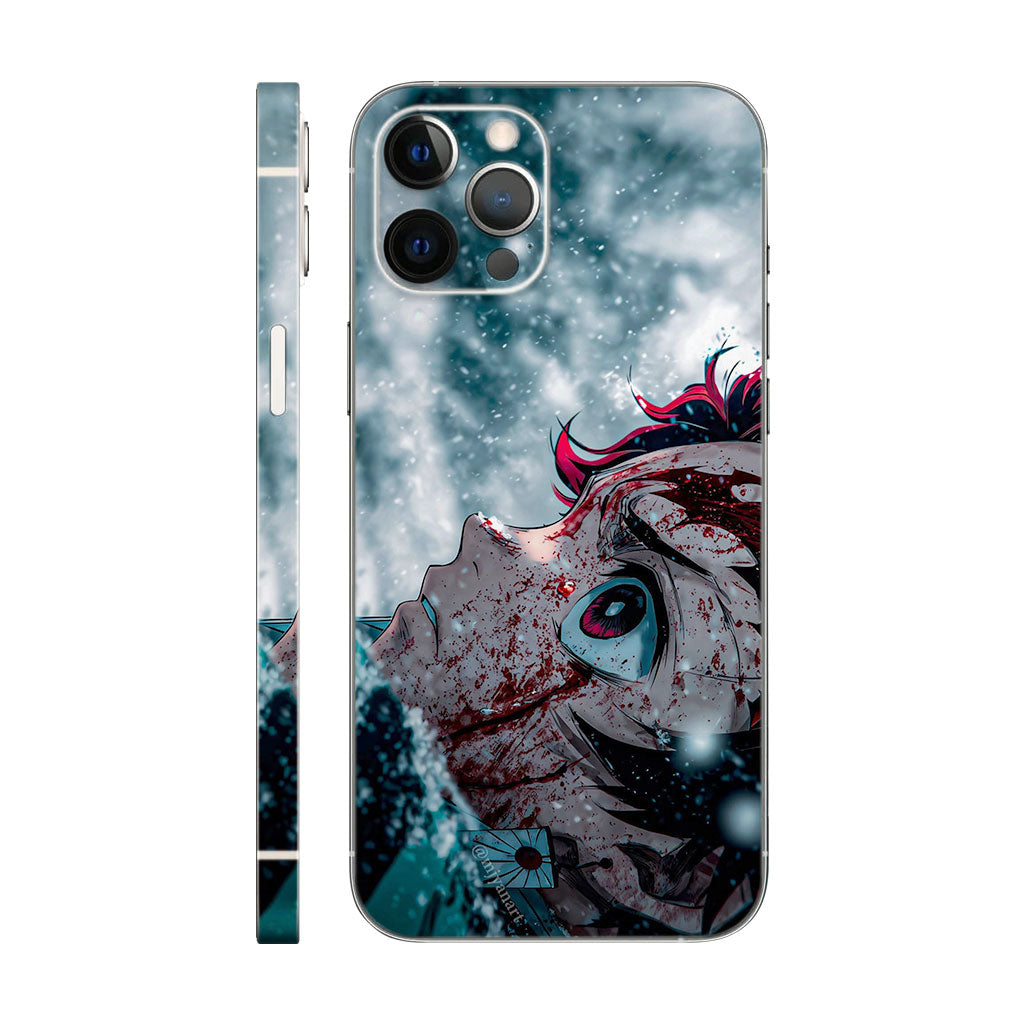 Tanjiro Demon Slayer Phone Case - Snowy Battle Design 6D Skin