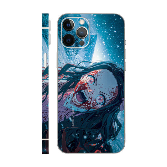 Nezuko Demon Slayer Phone Case - Bloody Snow Art Design 6D Skin