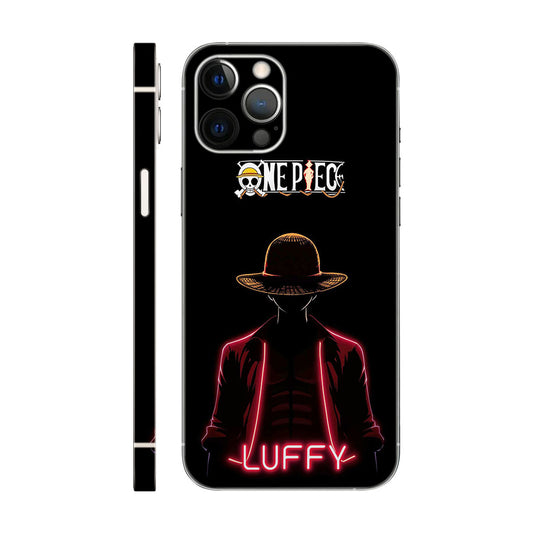 Luffy Phone Case - Red Neon Silhouette Design 6D Skin