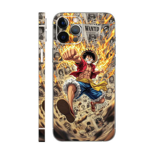 Luffy Phone Case - Wanted Poster Action Design 6D Skin