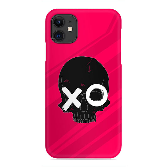 The Weeknd XO Skull Phone Case - Pink Stripe Design