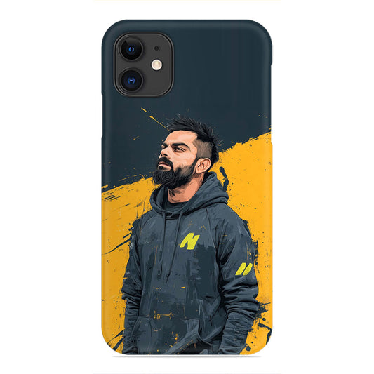 Virat Kohli Phone Case - Yellow Splatter Art Design