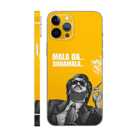 Rajinikanth Phone Case - 'Mala Da..' Yellow Design 6D Skin