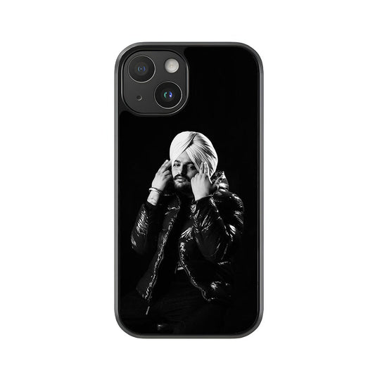 Sidhu Moose Wala Phone Case - Black & White Turban Design Metal Case