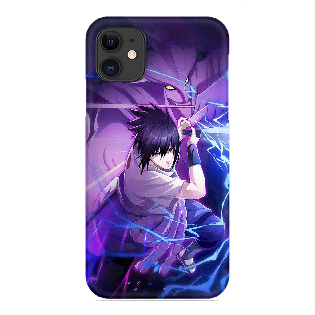 Sasuke's Thunderclap: Chidori and Susanoo Unleashed Phone Case