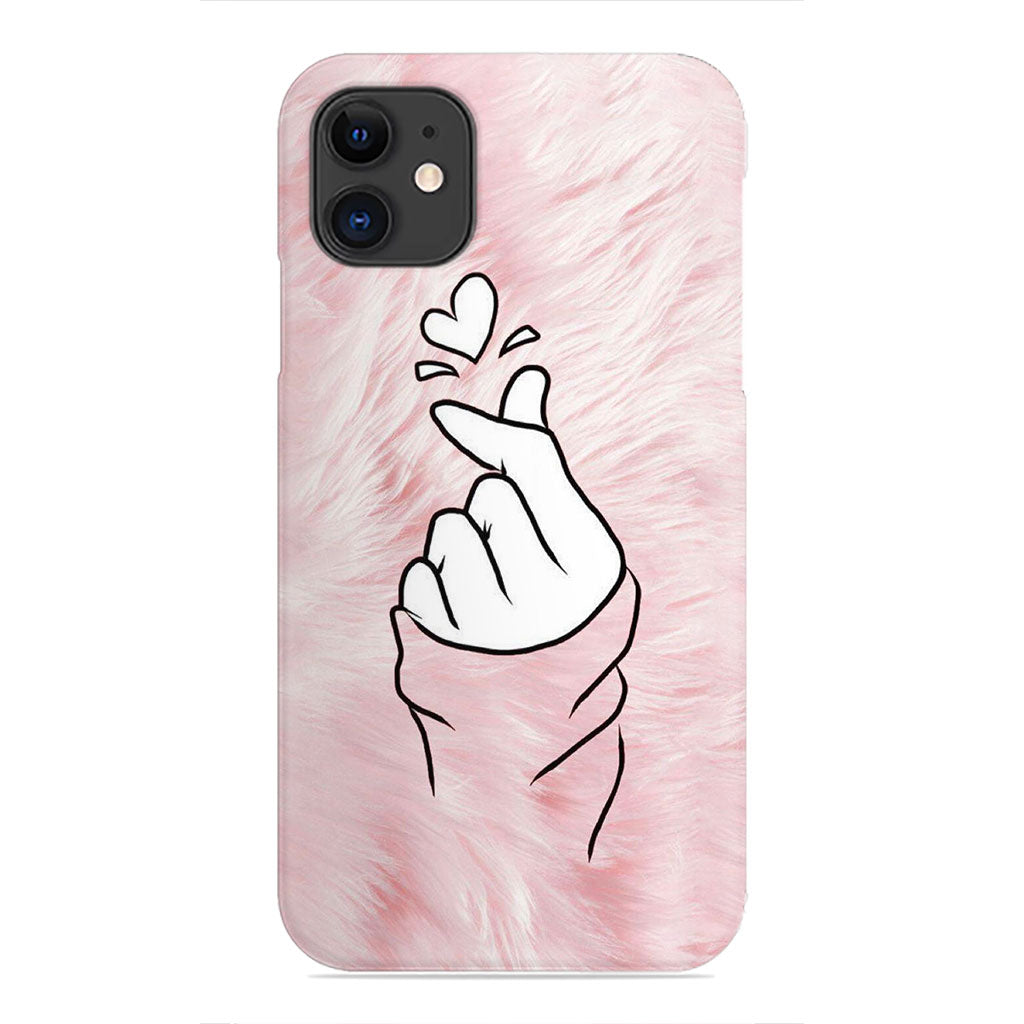 Finger Heart: Soft Love Vibes Phone Case