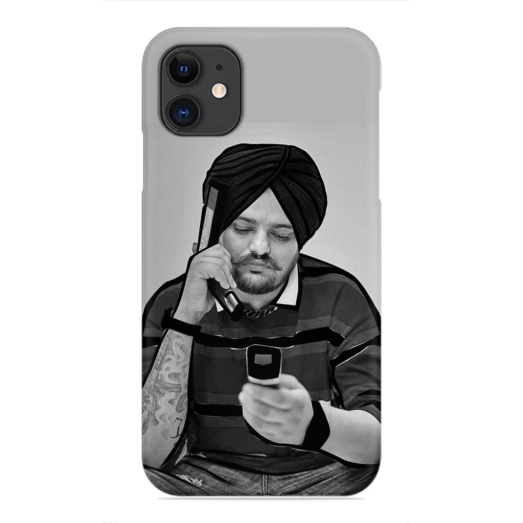Sidhu Moose Wala – Vintage Vibes in Black & White Phone Case