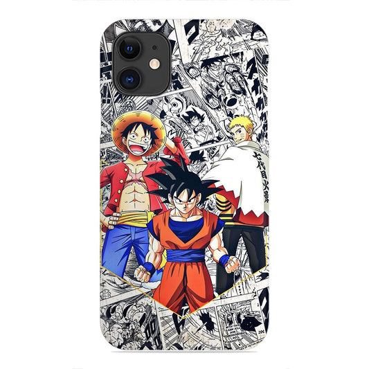 Anime Legends Unite – Goku, Luffy & Naruto Collab Phone Case