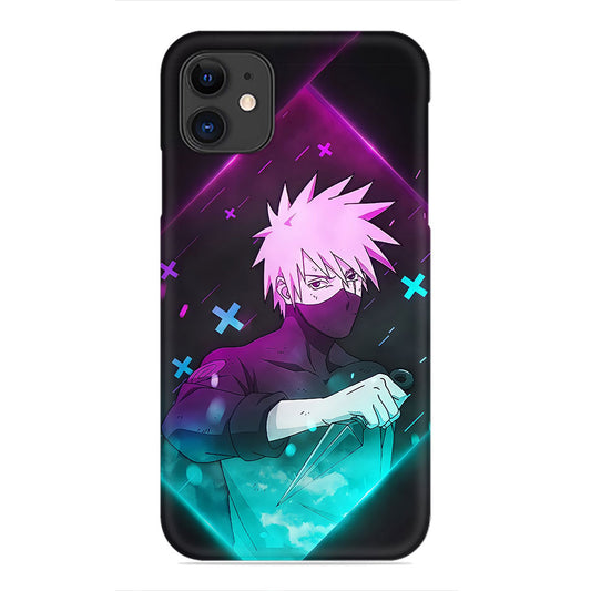 Neon Ninja Vibes – Kakashi Hatake Glow Art Phone Case
