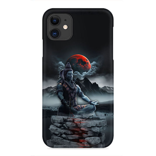 Lord Shiva in Cosmic Meditation under the Blood Moon Phone Case