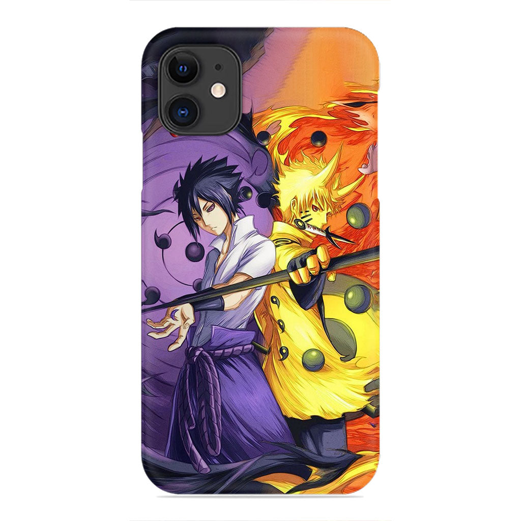 Naruto & Sasuke Final Battle – Anime Art Phone Case