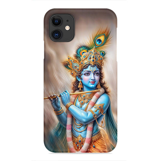 Divine Melody – Lord Krishna with Flute and Peacock Crown Phone Case