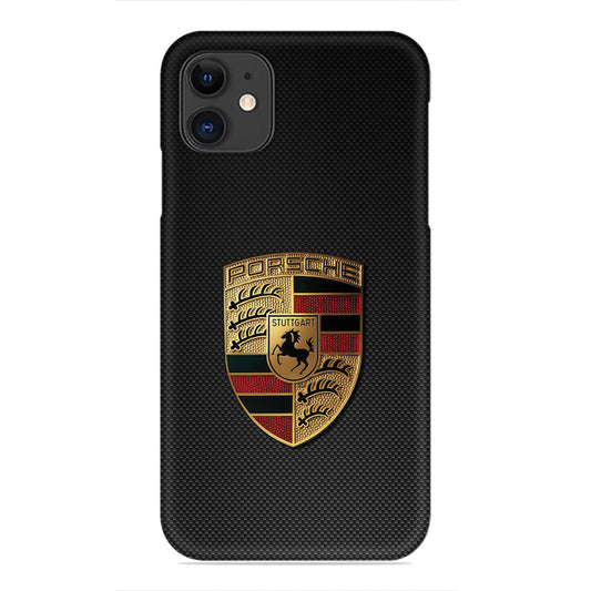 Luxury Drive – Porsche Emblem Carbon Fiber Phone Case